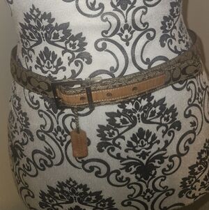 Coach Signature Leather Belt
